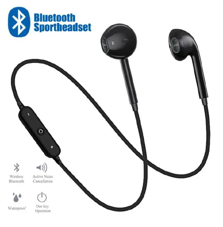 JC S6 Wireless earphones Bluetooth earphones sports Sport Mic Earbuds Bluetooth for Phones iphones samsung xiaomi huawei