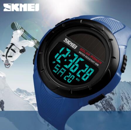 SKMEI 1405 sports Men Watches Waterproof Solar watch Energy power supply smartwatches Waterproof LED Digital Watch Men Luxury Brand Electronic Mens  Bracelet