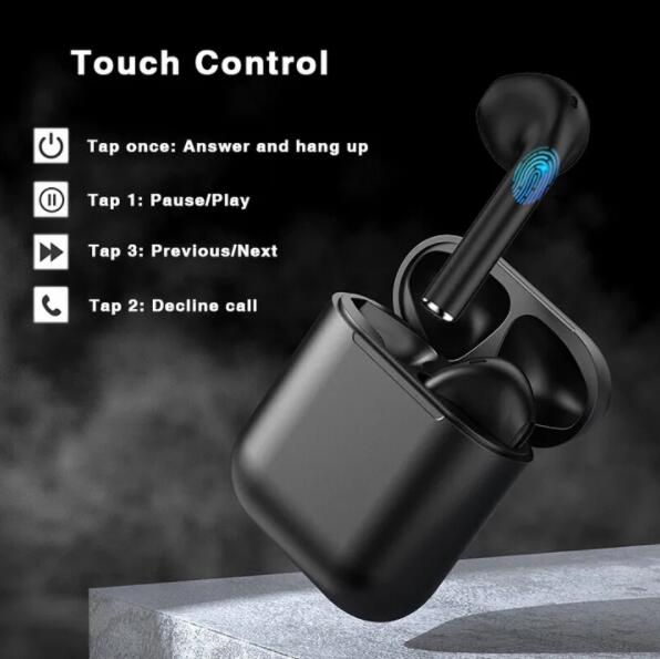 JC i12 TWS Wireless Bluetooth Earphone Wireless earbuds Mini In-ear earpods bluetooth Touch Control earphone Touch Key for smart  ios Android For iPhone Android phones