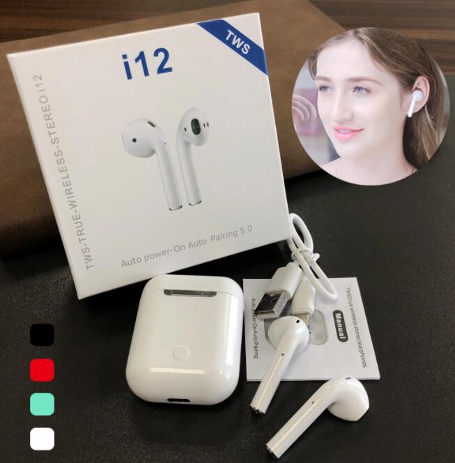 JC i12 TWS Wireless Bluetooth Earphone Wireless earbuds Mini In-ear earpods bluetooth Touch Control earphone Touch Key for smart  ios Android For iPhone Android phones