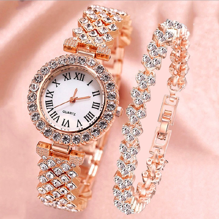 JC Top Brand Diamond women Watches for lady Fashion Watch Bracelet Jewelry