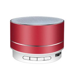 JC Portable A10 Wireless Speaker Stereo Soundbox With Hands-Free Microphone/ Tf Card Music Playing/ Volume Control with FM Radio USB Red