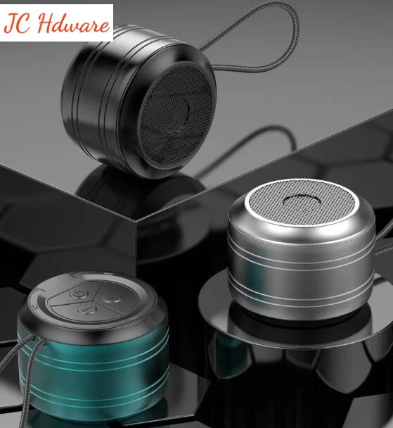 JC A2 Wireless Speakers Bluetooth  Small Metal Gun Low Stress Outdoor Audio Portable Bluetooth Speakers Super Volume Mini Audio Speaker with Call Mic