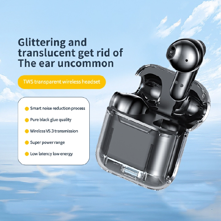 JC TM10 Transparent  wireless Bluetooth Earphone Bluetooth Earbuds noise reduction TWS in ear earpods 5.1 long life for phones samsung huawei xiaomi