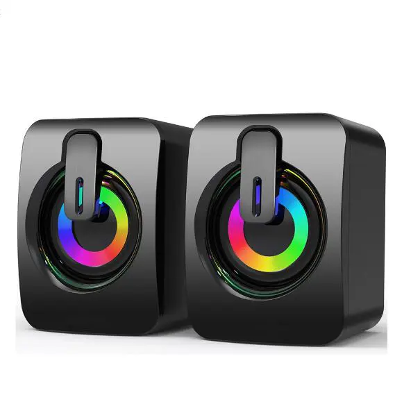 JC Colorful 2.0 Wired USB Desktop Home Use Computer Speakers and Bluetooth Gaming Speaker  3d Stereo Sound Surround