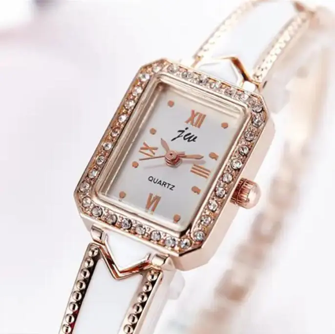 JC Top Brand Diamond women Watches for lady Fashion Watch Bracelet Jewelry Clock Student watches for girls Casual Wrist watch