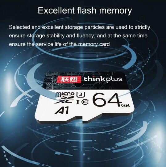 Official Original Lenovo Thinkplus Memory Cards 32GB 64GB Micro TF SD Card  100M/S Class10 SD Card for Phone Drone Camera