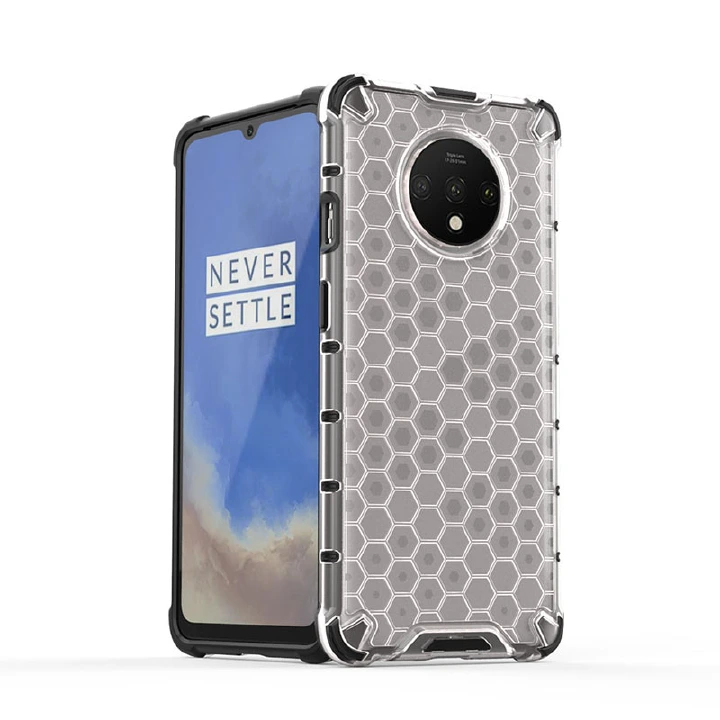 PANBON Phones Case for Oneplus 7T 1+7T Rubble + PC Hard Phone Cases Covers