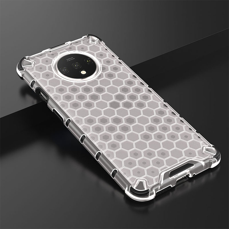 PANBON Phones Case for Oneplus 7T 1+7T Rubble + PC Hard Phone Cases Covers