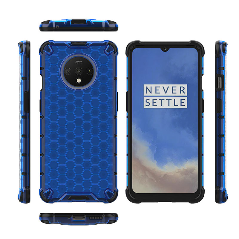 PANBON Phones Case for Oneplus 7T 1+7T Rubble + PC Hard Phone Cases Covers