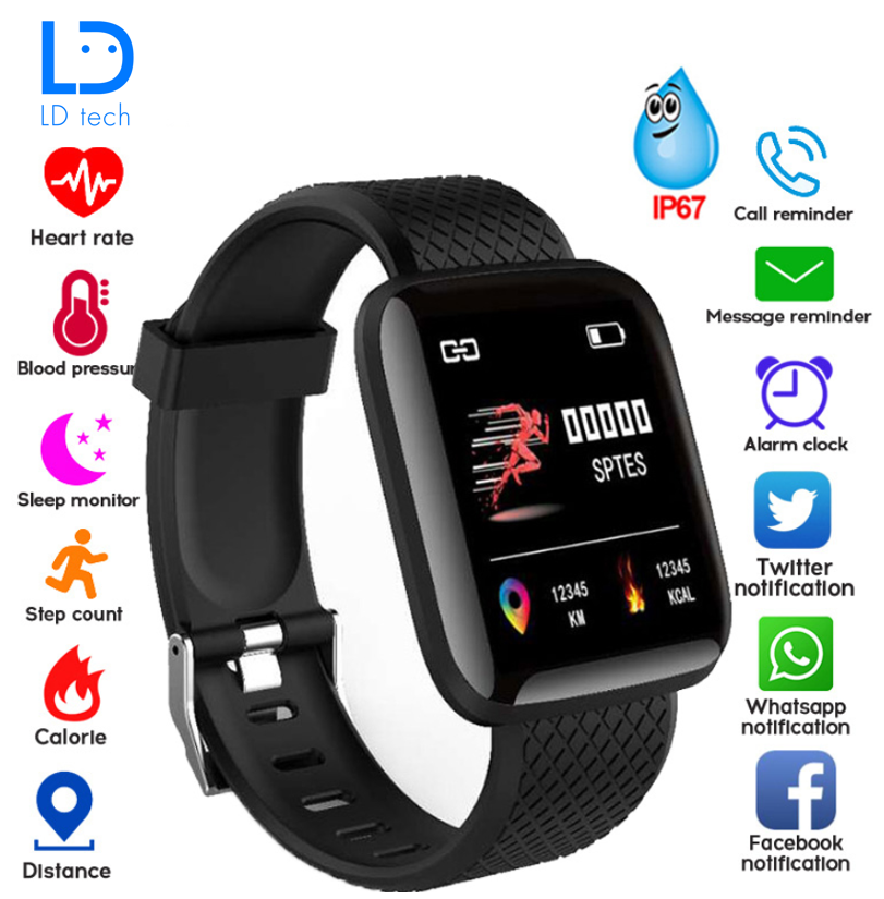 LD tech Smart Watches Blood Pressure Waterproof Fitness Tracker Watch Heart Rate Monitor Smart Band