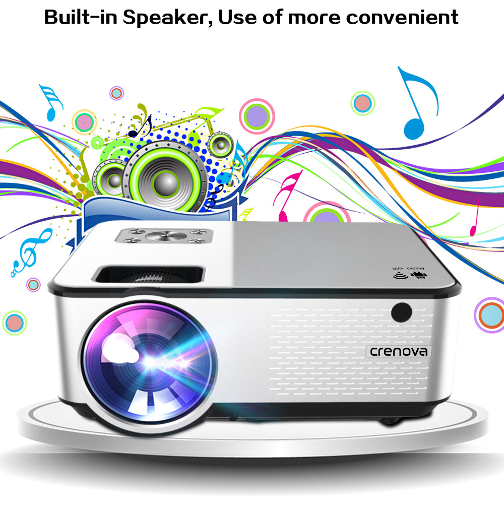 LD tech Android Projector 1280*720P Support 4K Videos Via HDMI Home Theatre Movie Video Projector