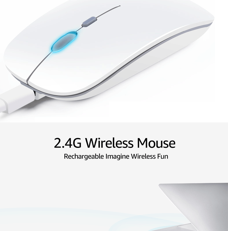 LD Tech Wireless Mouse Silent USB/Bluetooth Computer Mouse Rechargeable Mice for PC Laptops