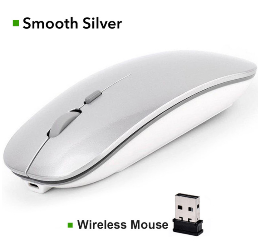 LD Tech Wireless Mouse Silent USB/Bluetooth Computer Mouse Rechargeable Mice for PC Laptops