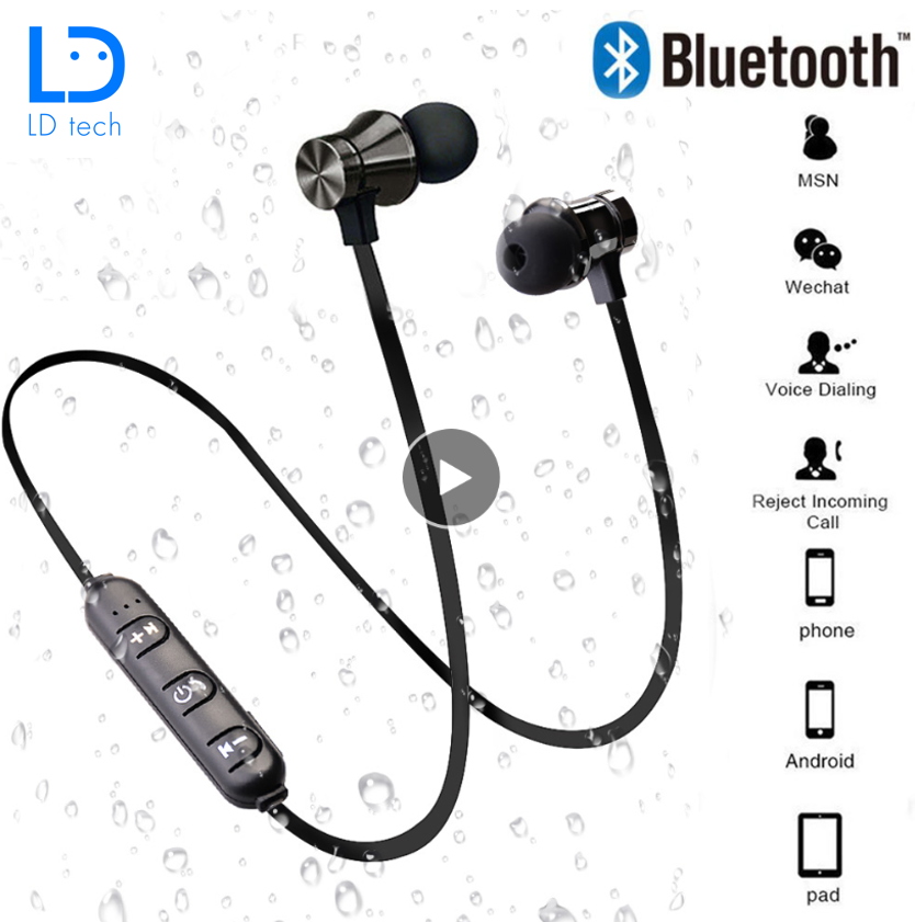 LD Tech Magnetic Bluetooth Earphones Sports Waterproof Earbuds Headset For iPhone Samsung Phones
