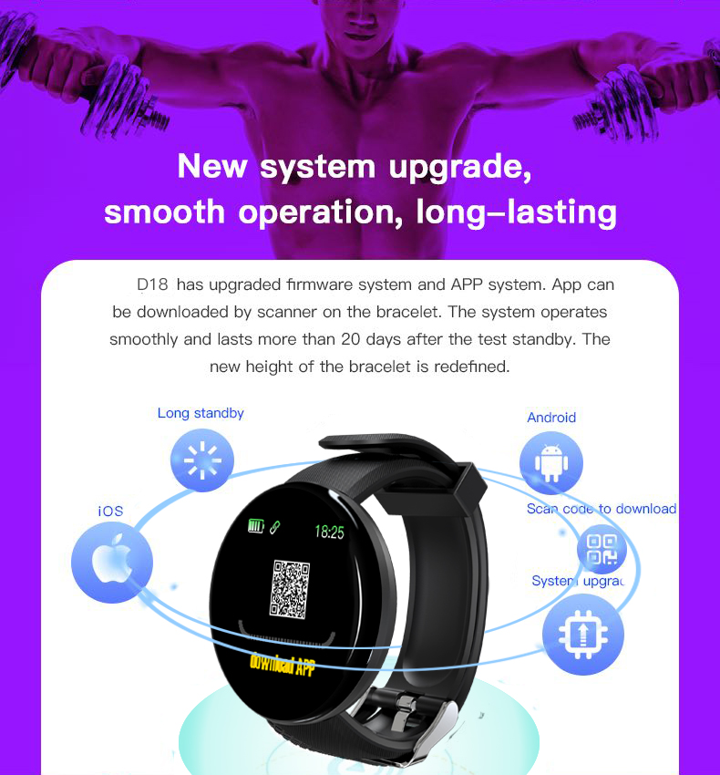 LD Tech Bluetooth Smart Band Blood Pressure Round Smart watch Waterproof Sport Tracker For Phones