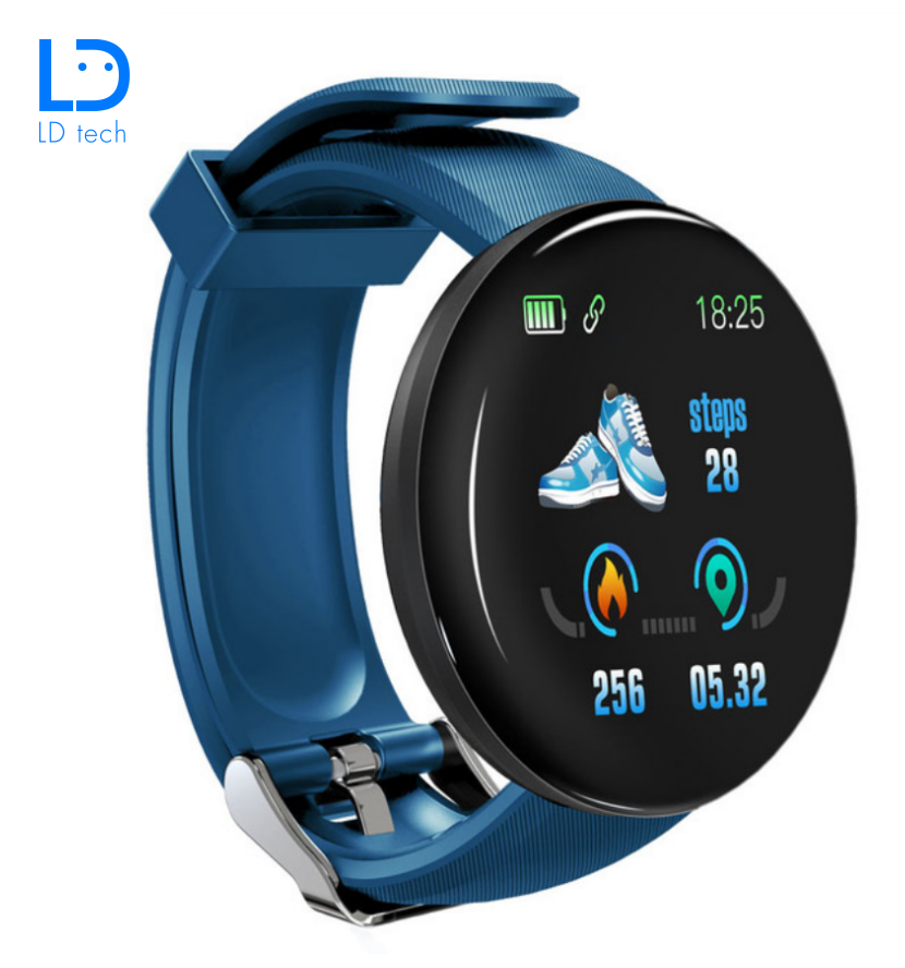LD Tech Bluetooth Smart Band Blood Pressure Round Smart watch Waterproof Sport Tracker For Phones