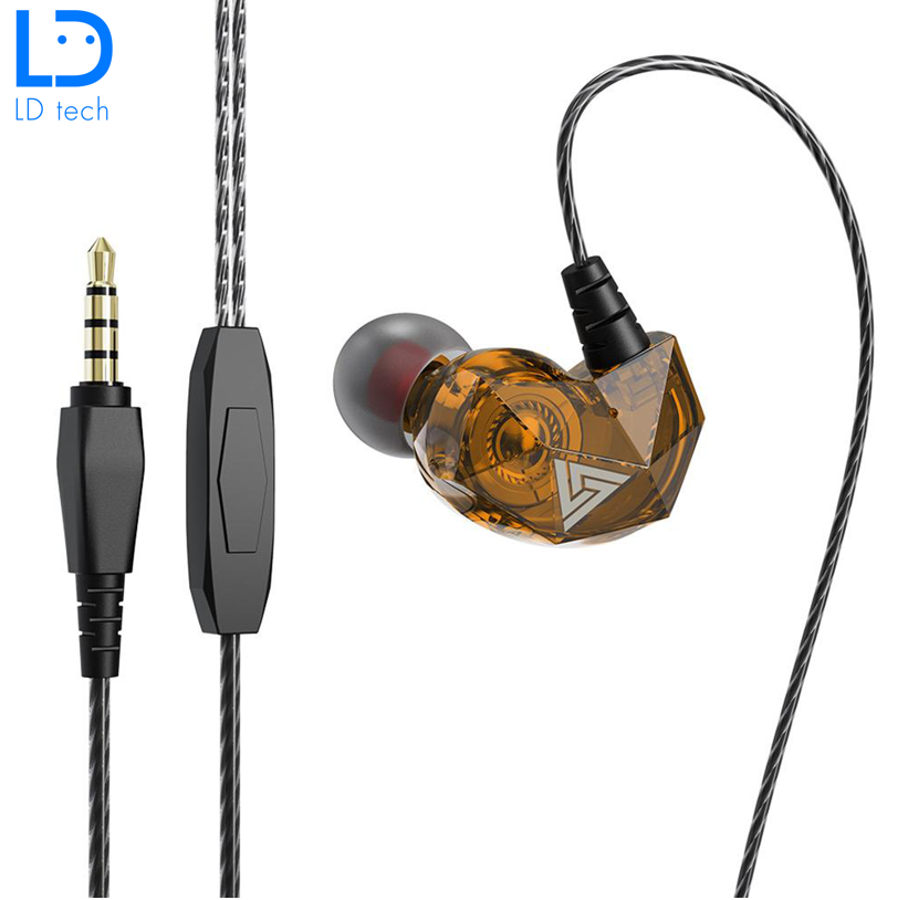 QKZ In-Ear Heavy Bass Music Wired Earphones Sport Earpiece With Mic For iPhone Samsung Phones