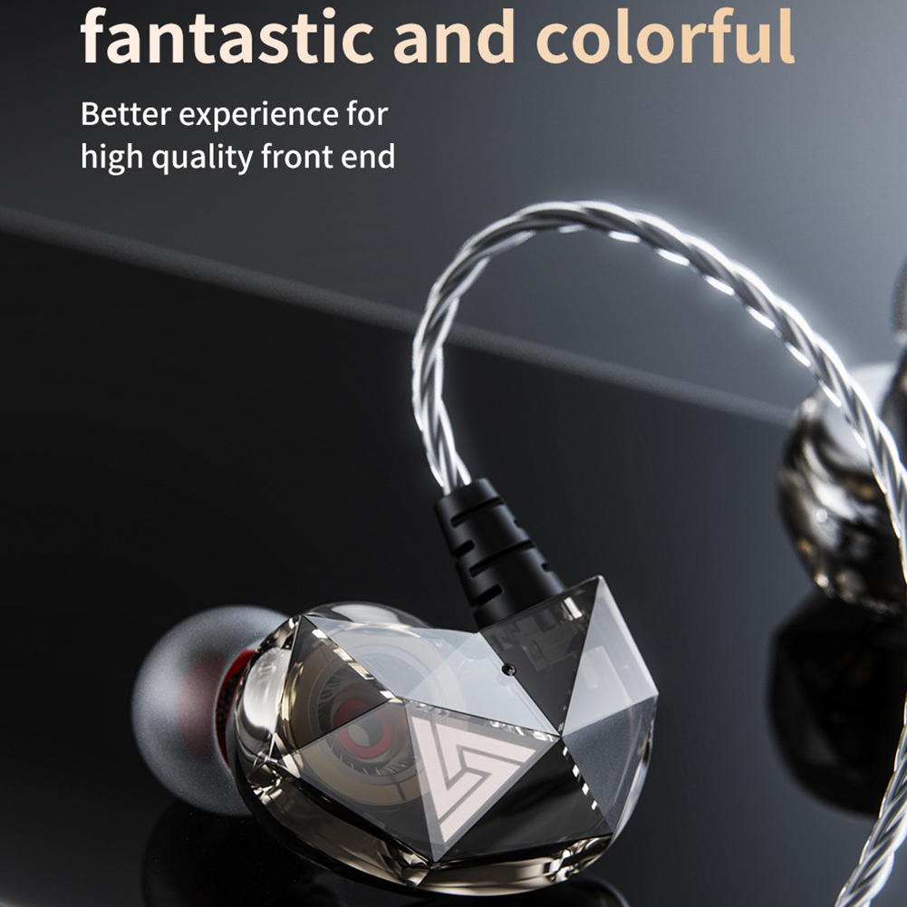 QKZ In-Ear Heavy Bass Music Wired Earphones Sport Earpiece With Mic For iPhone Samsung Phones