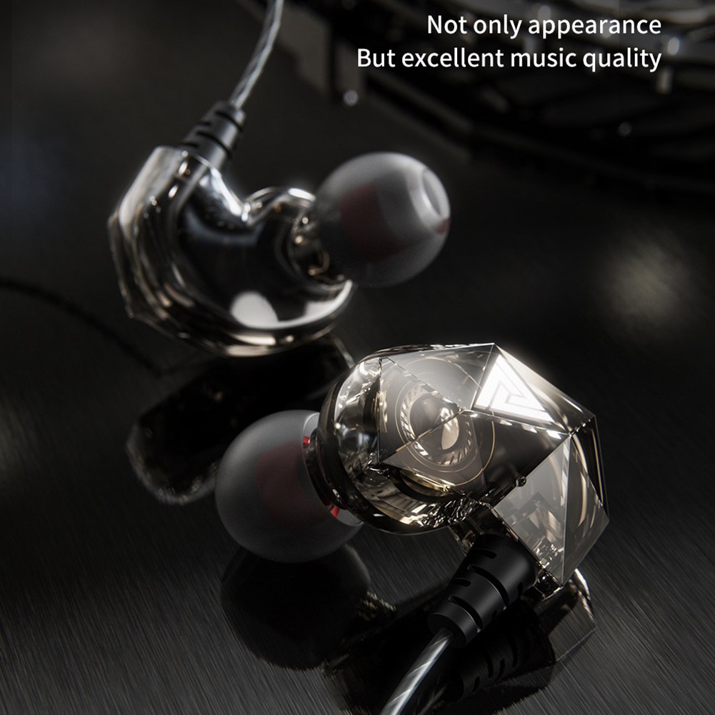 QKZ In-Ear Heavy Bass Music Wired Earphones Sport Earpiece With Mic For iPhone Samsung Phones