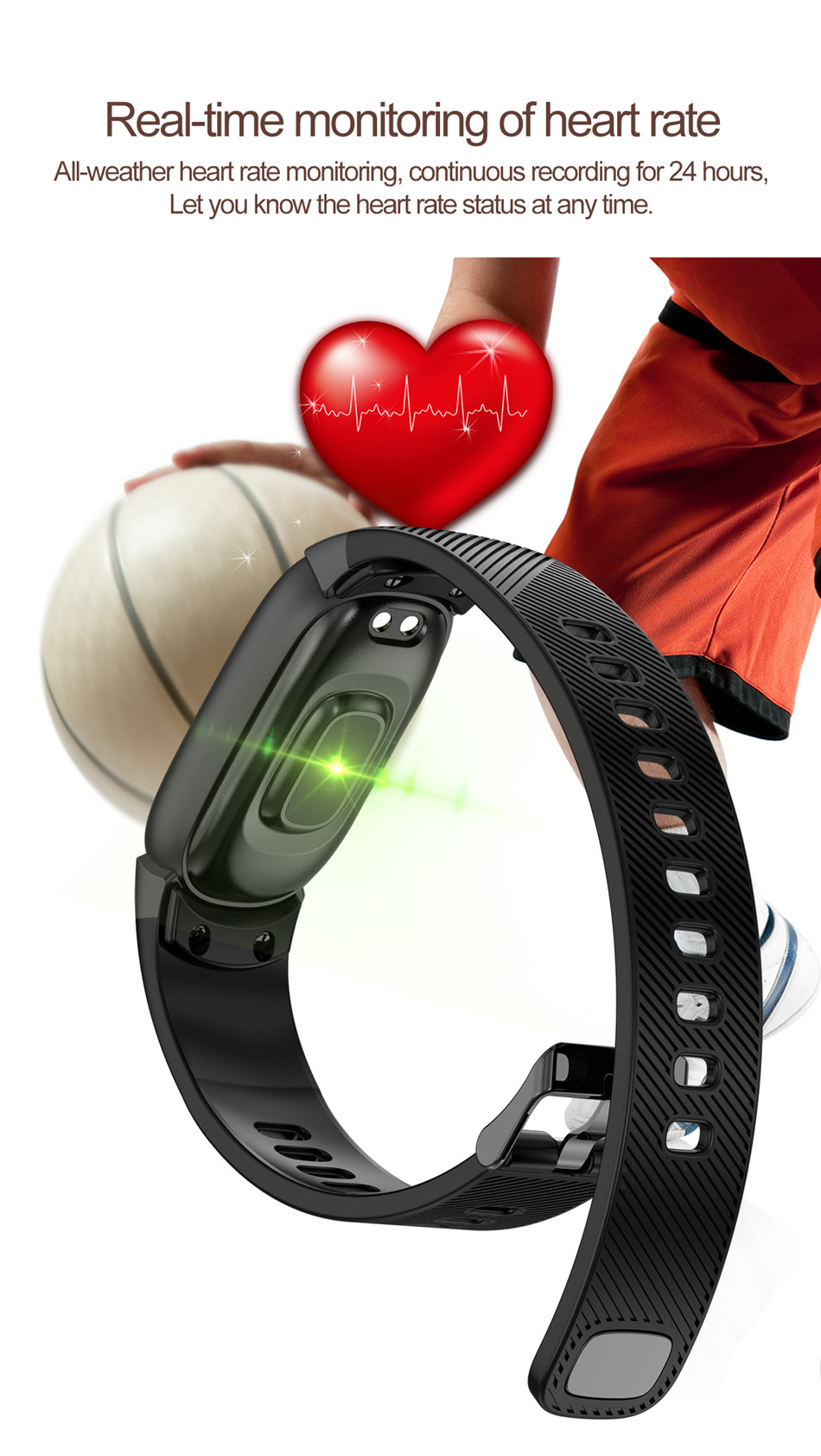 LD Tech New Smart Watches Smart Bracelet Band Bluetooth Heart Rate Monitor Fitness Tracker