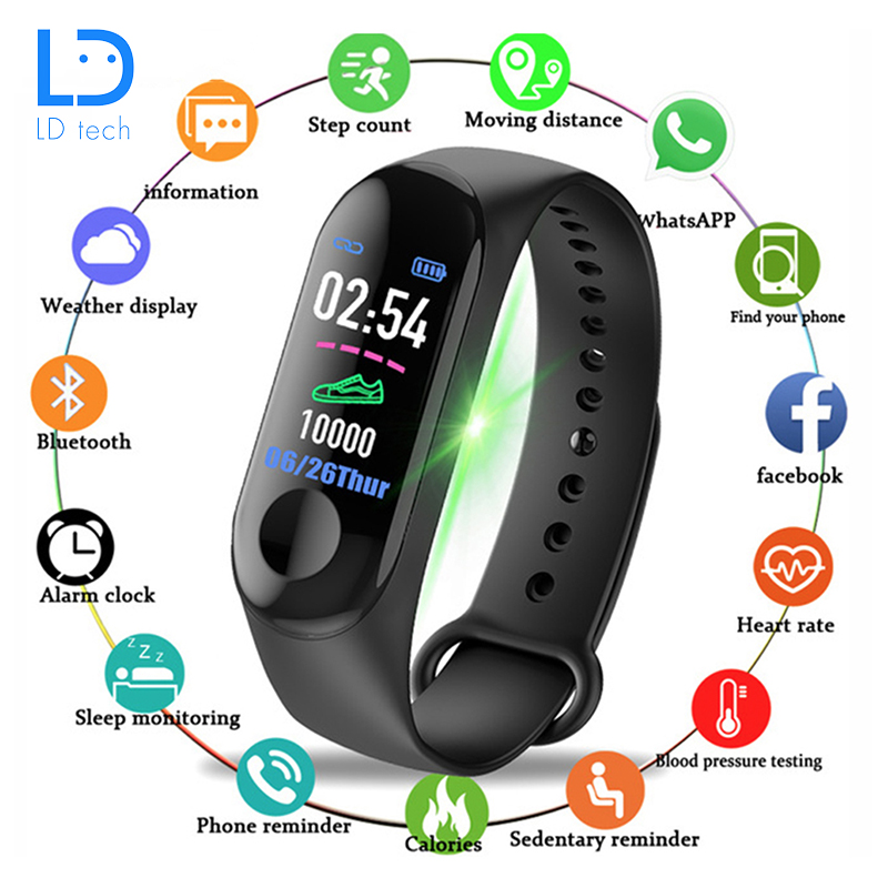 LD tech Sport Smart watch smart Band Bracelet M3 Monitor Waterproof Smart Wristbands fitness Tracker
