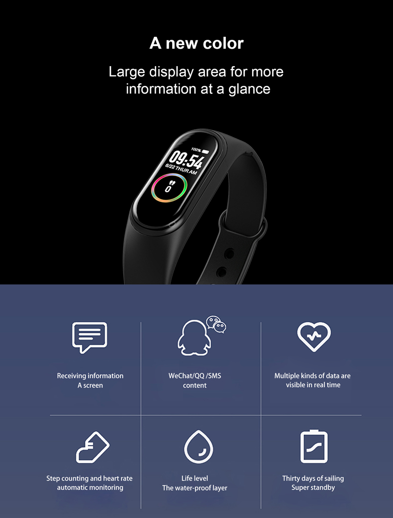 LD tech Smart Wristband M4 Smart Bracelet Smart Band Fitness Tracker Smart Watch