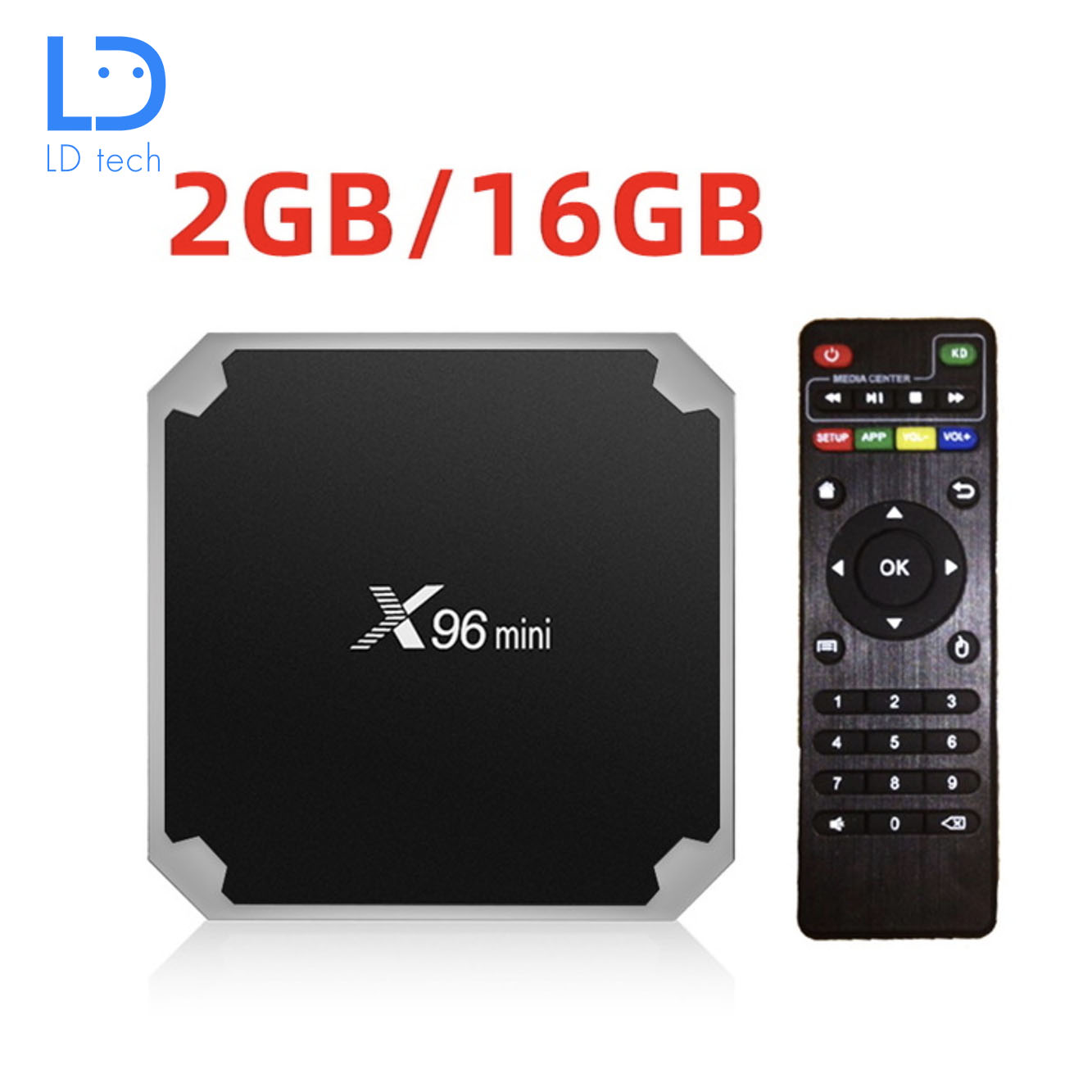 LD tech X96 MINI Smart TV BOX Andriod 7.1.2 RAM 2G+16G Amlogic 2.4GHz Wireless WIFI TV Box