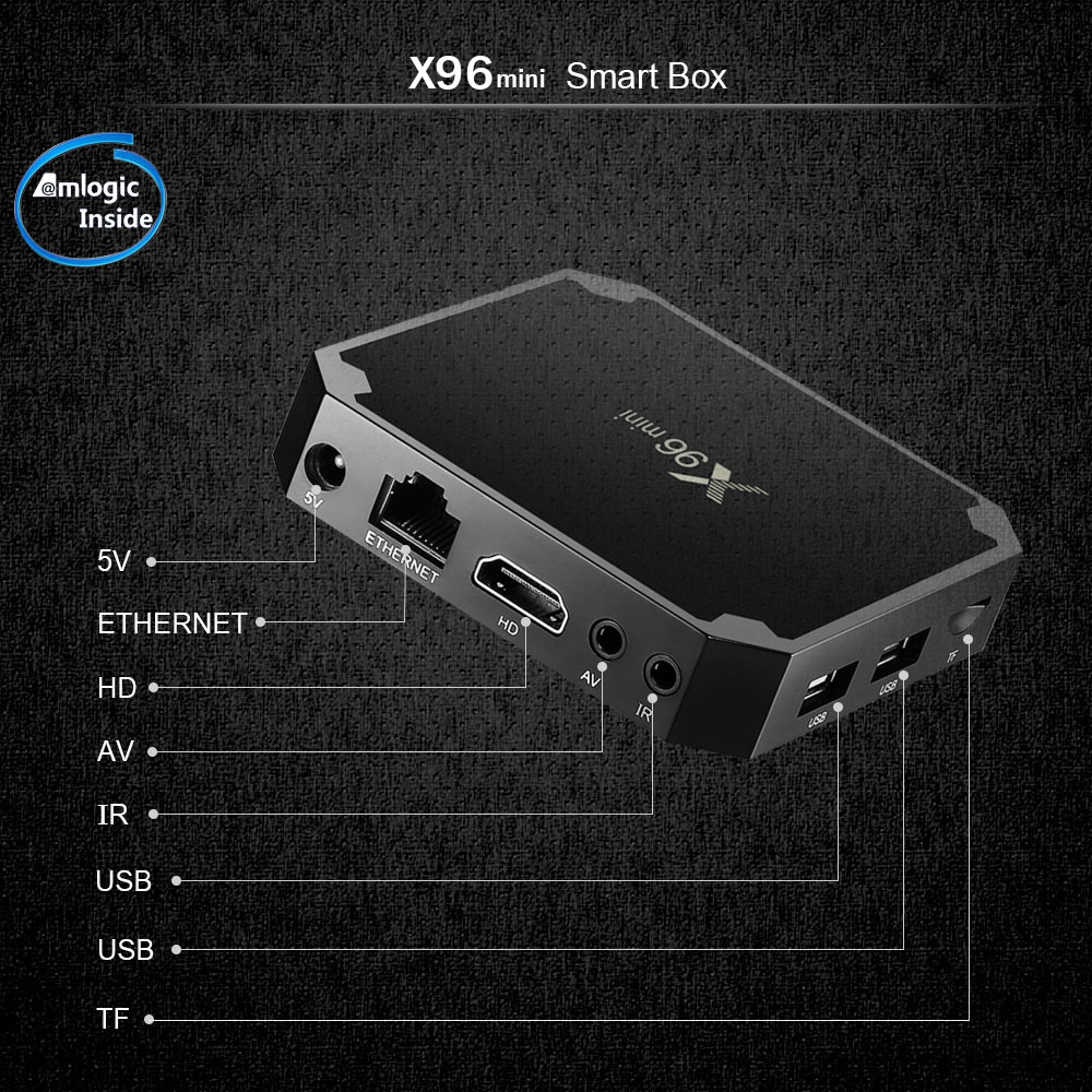 LD tech X96 MINI Smart TV BOX Andriod 7.1.2 RAM 2G+16G Amlogic 2.4GHz Wireless WIFI TV Box
