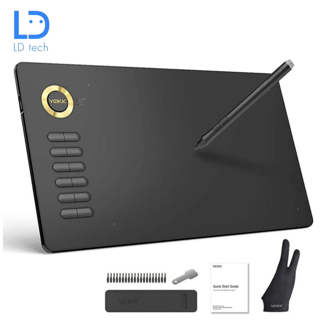 LD tech A15 Drawing Tablet 10x6 inches Digital Drawing Pad For Artists 8192 Levels Pressure