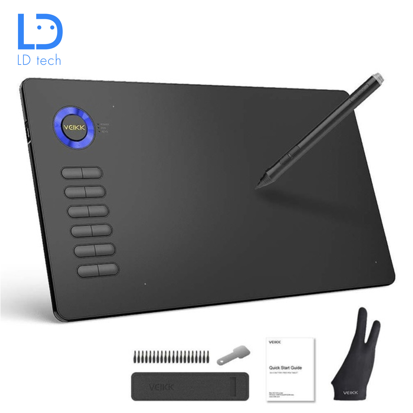 LD tech A15 Drawing Tablet 10x6 inches Digital Drawing Pad For Artists 8192 Levels Pressure
