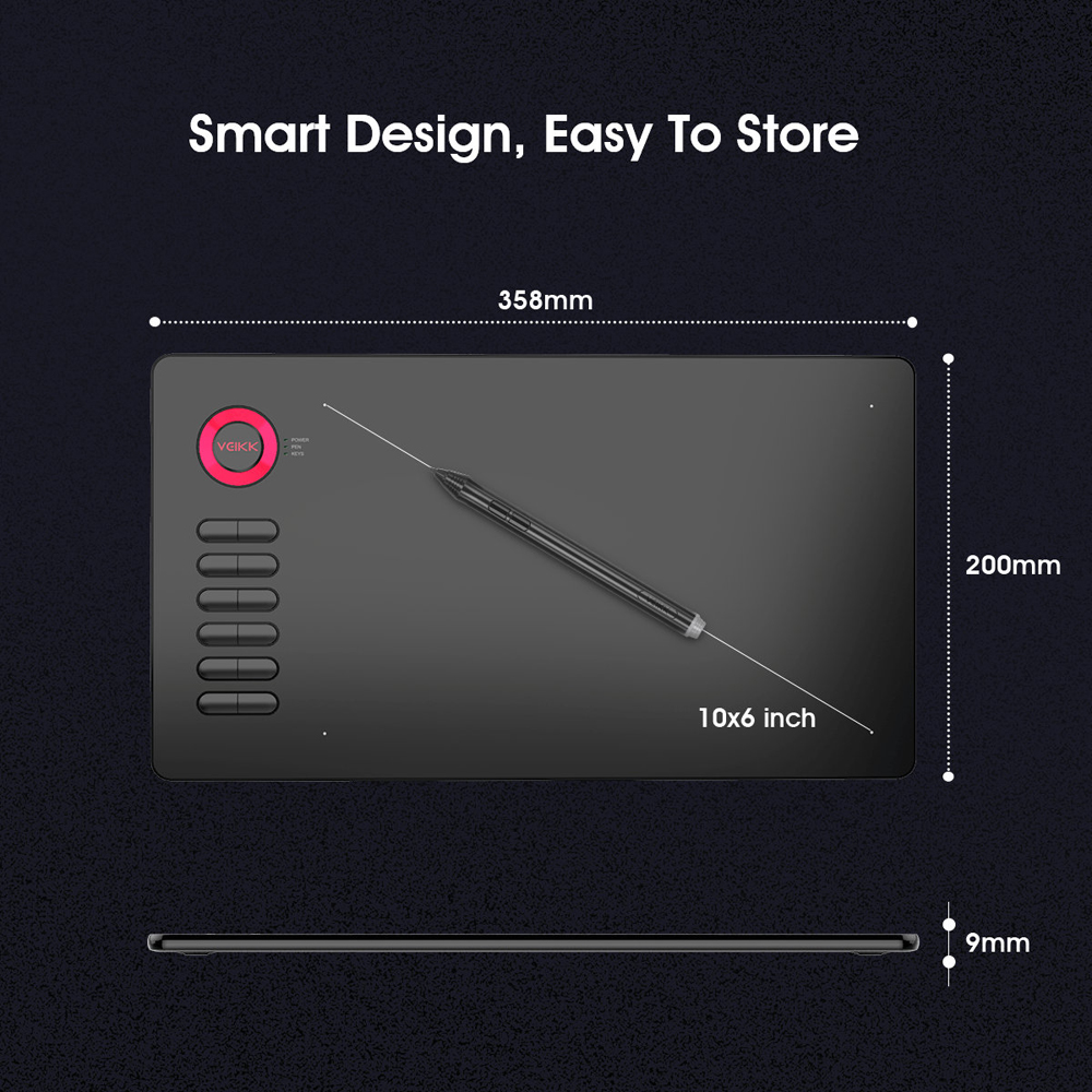 LD tech A15 Drawing Tablet 10x6 inches Digital Drawing Pad For Artists 8192 Levels Pressure