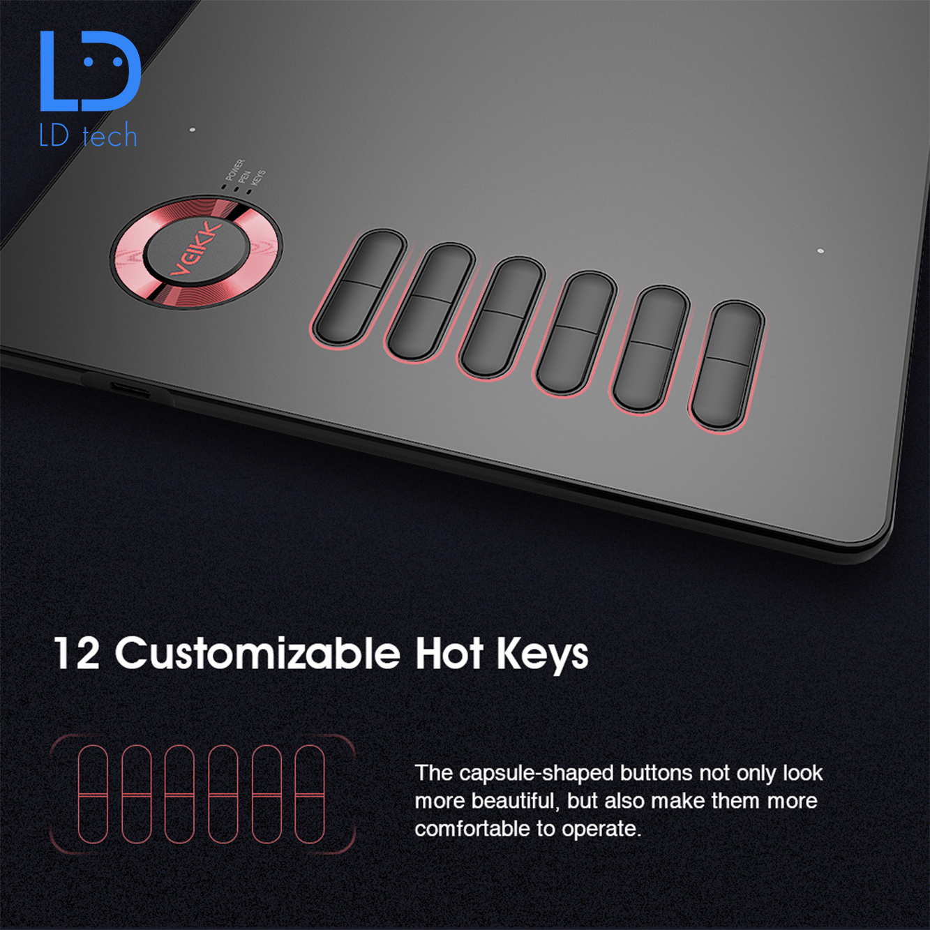 LD tech A15 Drawing Tablet 10x6 inches Digital Drawing Pad For Artists 8192 Levels Pressure