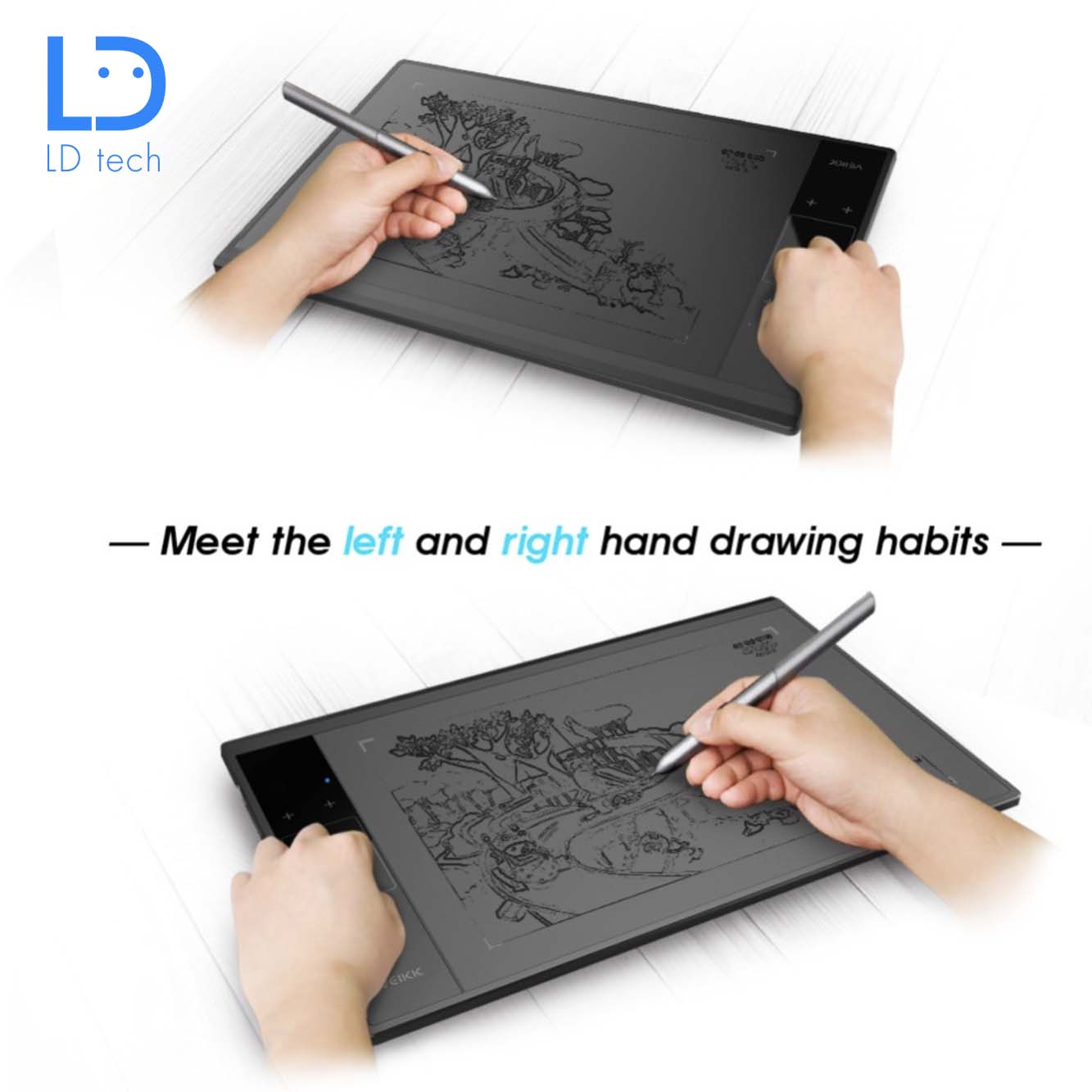 LD tech A30 Graphic Drawing Tablet for Illustrator 10x6 inches Digital Drawing Pad For Artists