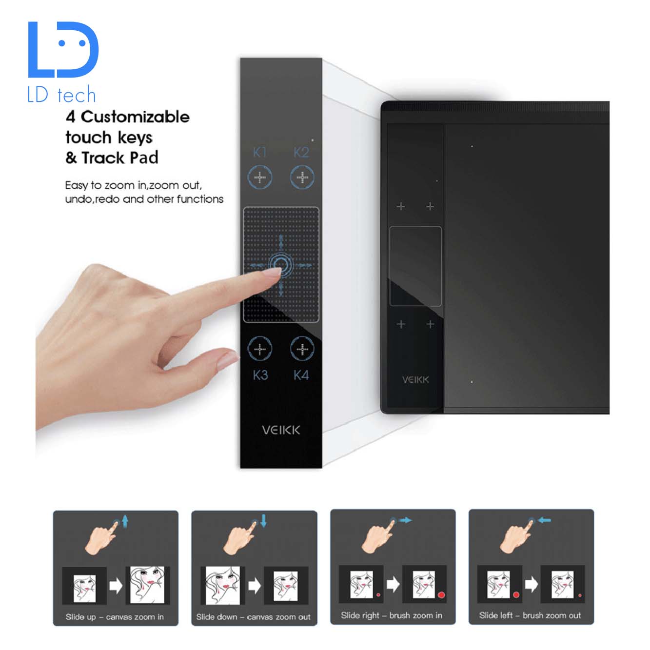 LD tech A30 Graphic Drawing Tablet for Illustrator 10x6 inches Digital Drawing Pad For Artists