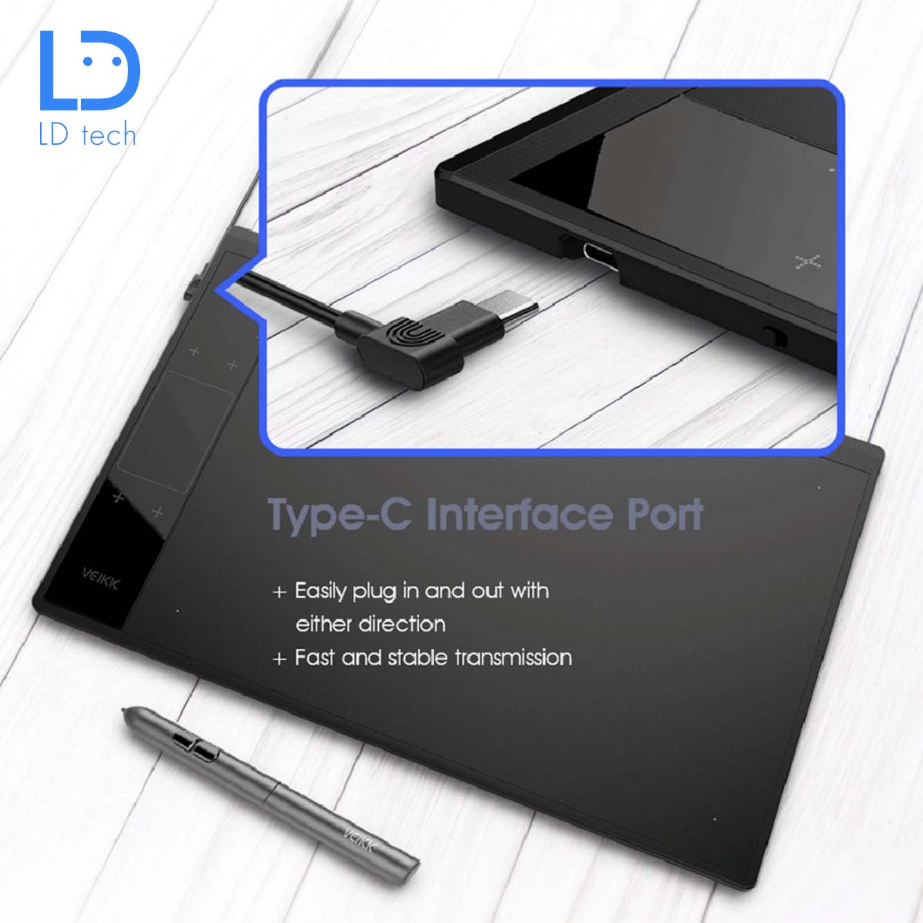 LD tech A30 Graphic Drawing Tablet for Illustrator 10x6 inches Digital Drawing Pad For Artists