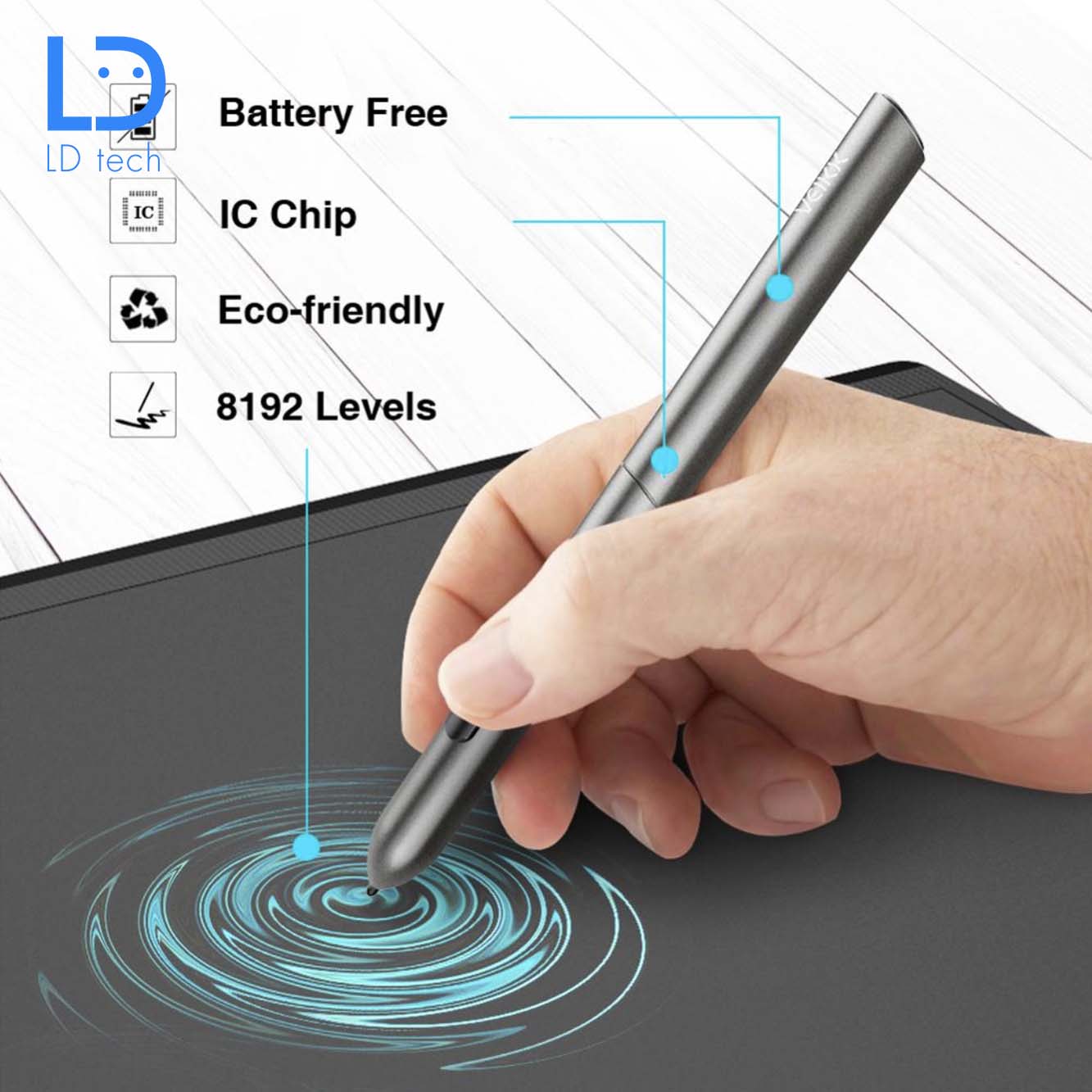 LD tech A30 Graphic Drawing Tablet for Illustrator 10x6 inches Digital Drawing Pad For Artists