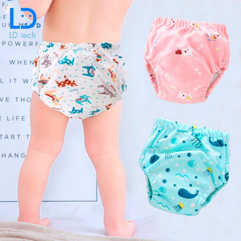 LD Tech Sales Baby Cotton Training Pants Panties Baby Diapers Reusable Cloth Diaper Nappies Washable