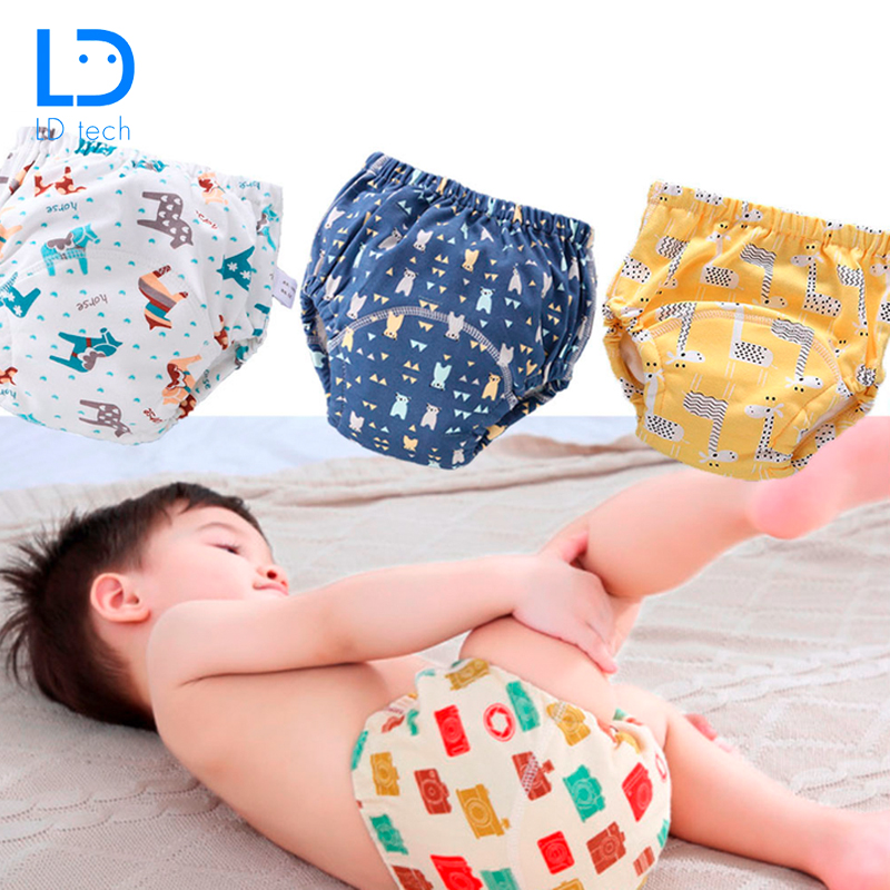 LD Tech Sales Baby Cotton Training Pants Panties Baby Diapers Reusable Cloth Diaper Nappies Washable