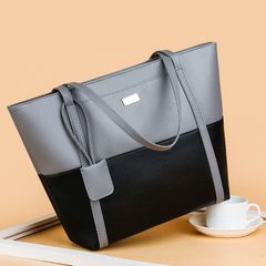 CALLA Handbags for Ladies PU Leather Large Capacity Tote Single Shoulder Bags for Women New women's bag The same bag is fashionable, versatile, fashionable bag Simple casual should black 13.4in*4.7in*