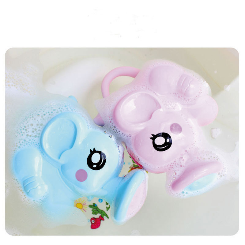 Baby cartoon elephant shower cup newborn child shower shampoo cup baby shower water spoon bath