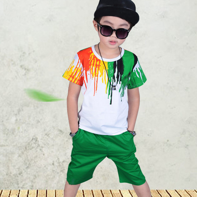 T-shirts &amp; Polos Boy suit, new summer suit, T-shirt, pants, boy suit.