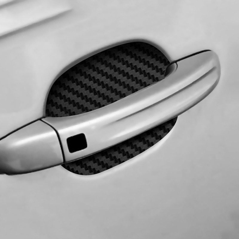 【Ready Stock】 4Pcs/Set Car Door Sticker Carbon Fiber Scratches Resistant Cover Auto Handle