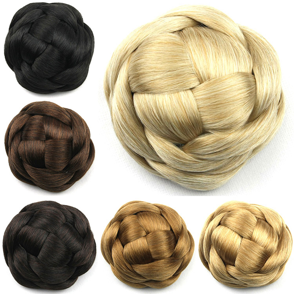 Ball head bride and lady&apos;s bun wigs