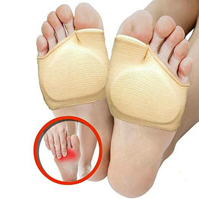 1 Pair Metatarsal Sleeve Pads Half Toe Bunion Sole Forefoot Gel Pads Cushion Half Sock Hosiery