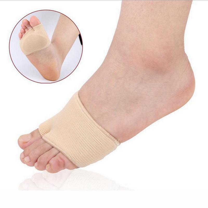 1 Pair Metatarsal Sleeve Pads Half Toe Bunion Sole Forefoot Gel Pads Cushion Half Sock Hosiery