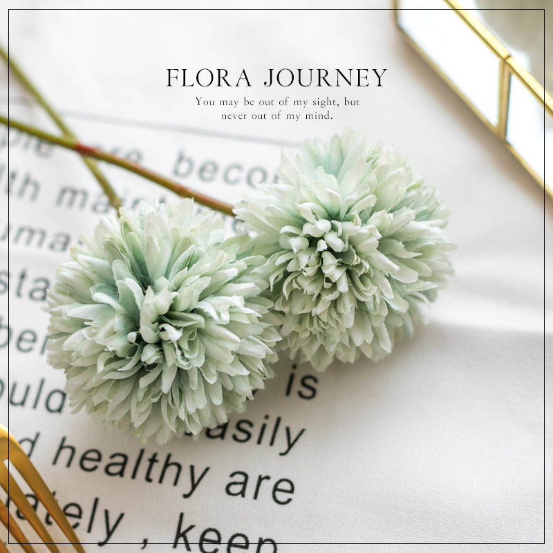 4pcs Singlen flower dandelion ball chrysanthemum artificial flower living room Home Decor