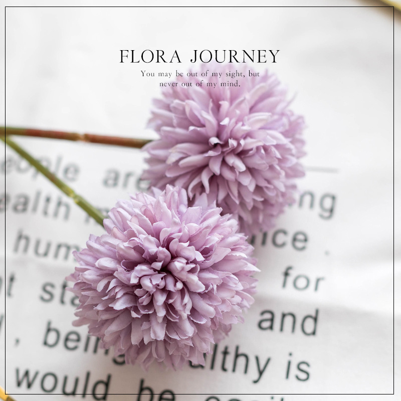 4pcs Singlen flower dandelion ball chrysanthemum artificial flower living room Home Decor