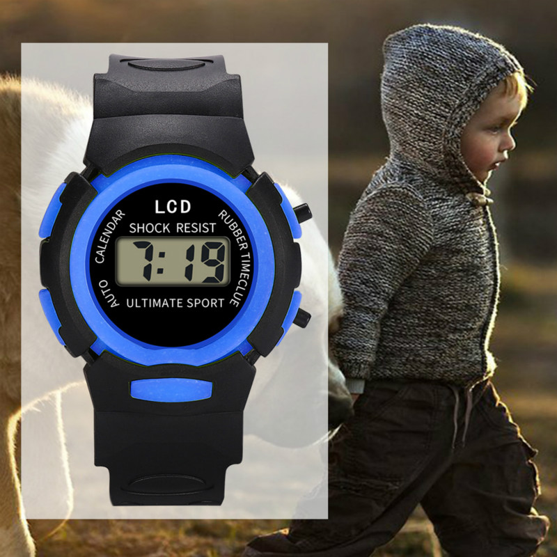 Children's Watch Led Sport Flash Digital Waterproof Clock For Boys Girls Multifunction Watches