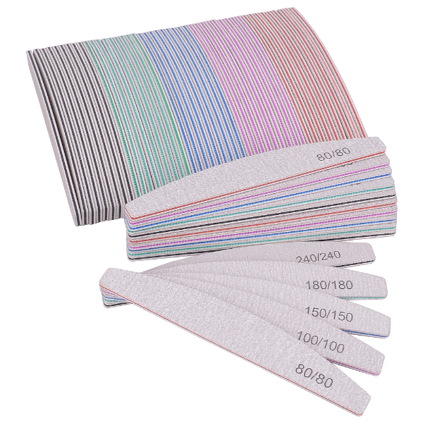 10Pcs Professional Nail File Sandpaper Strong Thick Nail Files Buffer For Manicure Nail &amp; Tools